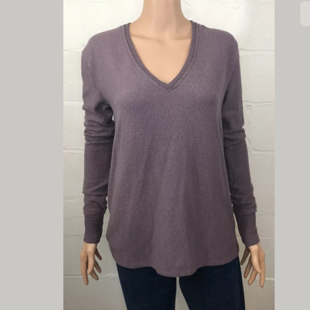 BP V-Neck Sweater Size S Purple Long Sleeve #T13